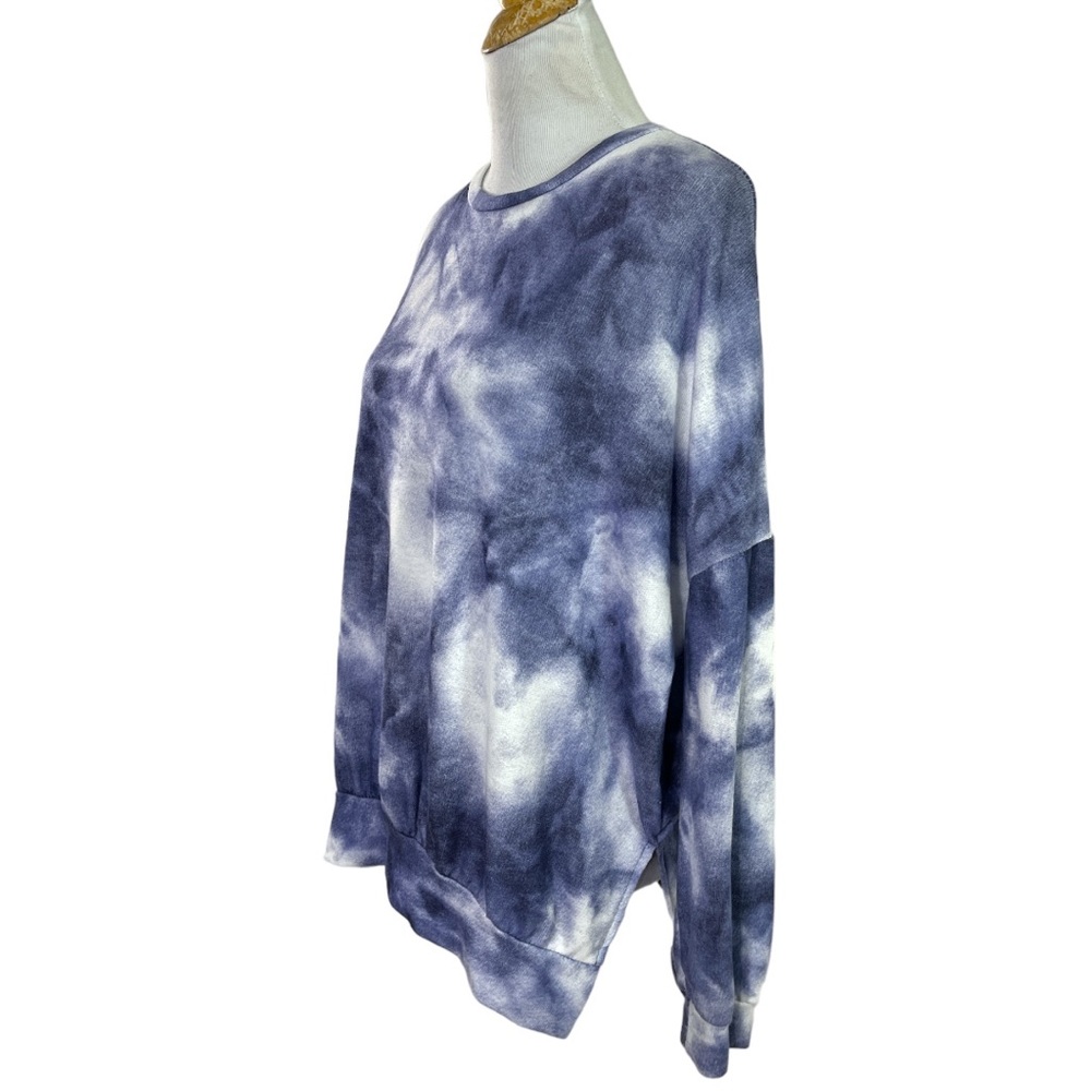 Talulah Blue and White Oversized Relaxed Fit Sweatshirt Size Small - Picture 6 of 6